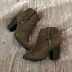 BOGO 50% Dark brown heeled booties